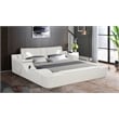 Pemberly Row Smart Multifunctional King Size Massage Bed Made with Wood in Ice