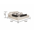 Pemberly Row Smart Multifunctional King Size Massage Bed Made with Wood in Ice