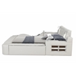 Pemberly Row Smart Multifunctional King Size Massage Bed Made with Wood in Ice