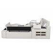 Pemberly Row Smart Multifunctional King Size Massage Bed Made with Wood in Ice