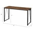 Pemberly Row Wood Rectangle Top Writing Desk in Weathered Oak and Black