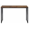 Pemberly Row Wood Rectangle Top Writing Desk in Weathered Oak and Black