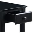Pemberly Row Wood Accent Table with Storage Drawer and 1 Tier Shelf in Black