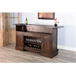 Pemberly Row Contemporary Coffee Bean Brown Finish Wood Home Bar