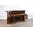 Pemberly Row Contemporary Coffee Bean Brown Finish Wood Home Bar