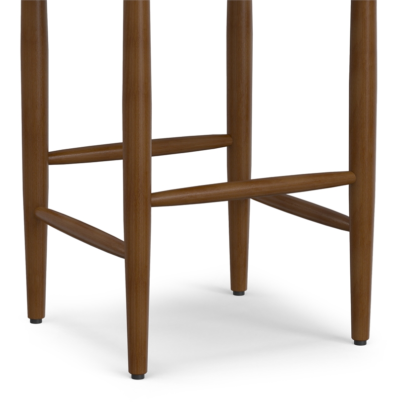 Pemberly Row 29 inch Bar Stool in Black Vegan Faux Leather & Fully Assembled