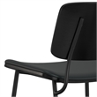 Pemberly Row Modern Urban Dining Chair (Set of 2) in Black Vegan Faux Leather
