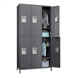 Pemberley Row Metal Dark Gray Locker Rectangular Moisture-Proof Large 72