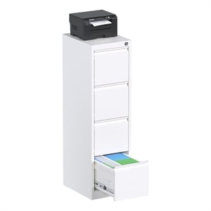 Pemberley Row Metal Black File Cabinet Vertical Anti-Tilt 14.96&quotW x 19.69&quotD x 52.36&quotH Unassembled