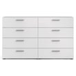 Pemberly Row 2-Piece Set with 8 Drawer Double Dresser & 4 Drawer Chest in White