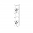 Pemberly Row Tall Open Storage 5 Shelf Bookcase in Hickory and White