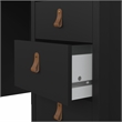 Pemberley Row Engineered Wood Black Writing Desk Rectangular 47.40