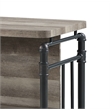 Pemberly Row Wooden 5 Shelves Kitchen Island in Antique Oak and Sandy Gray