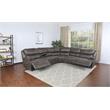 Pemberly Row Contemporary Plaza Smoke Gray 6-Piece Sectional