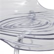 Pemberly Row Modern Rain Drop Design Dining Chair in Clear Set of 2