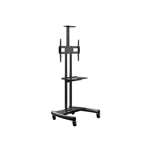 Pemberly Row 32&quot-70&quot Mobile A/V and TV Cart with Component/Webcam Shelf Black