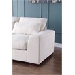 Pemberly Row Fabric Square Arm Modular Reversible Sectional Sofa & Ottoman-Beige