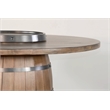 Pemberly Row Contemporary Mahogany Solids & Veneers Round Barrel Pub Table
