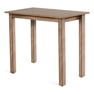 Pemberly Row Contemporary Mahogany Solids & Veneers Beach Pebble Pub Wood Table