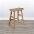 Pemberly Row Contemporary Mahogany Solids Beach Pebble Counter Wood Table