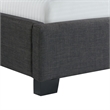 Pemberly Row Traditional King Tufted Upholstered Bed in Charcoal