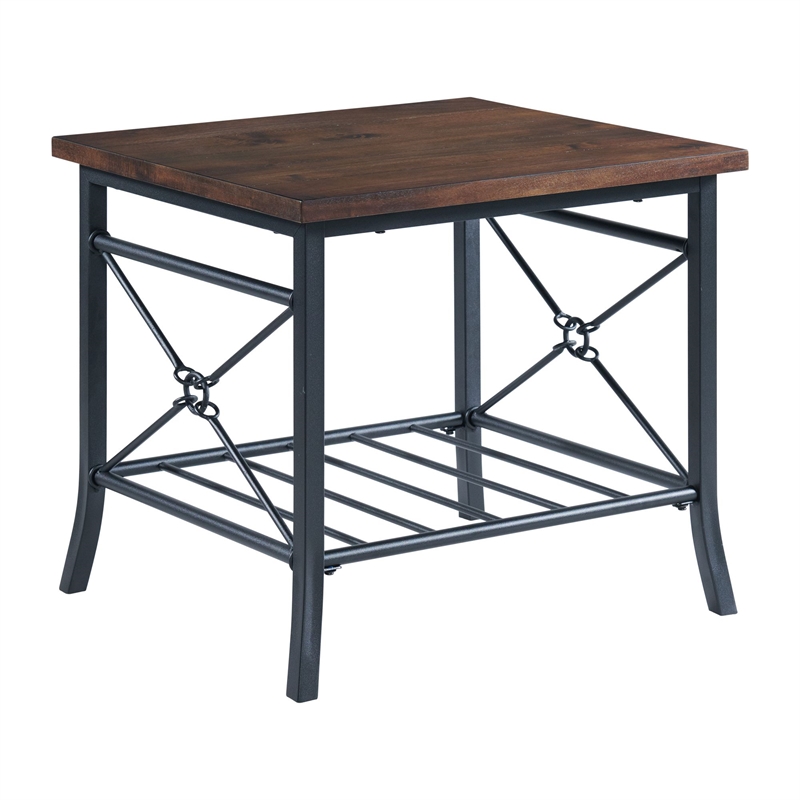 Pemberly Row Traditional 3-Piece Occasional Coffee Table and 2 End Tables Set