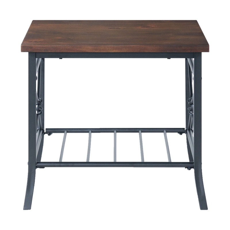 Pemberly Row Traditional 3-Piece Occasional Coffee Table and 2 End Tables Set