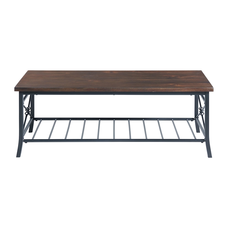Pemberly Row Traditional 3-Piece Occasional Coffee Table and 2 End Tables Set