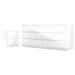 Gloss White/Dresser+Nightstand