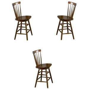 Pemberly Row 24&quot Copenhagen BarStool in Tobacco Finish - Set of 3