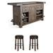 Bar Unit with Stools/Dark Brown
