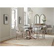 Pemberly Row Fabric Barrel Back Counter Stool in Soft Gray - Set of 3