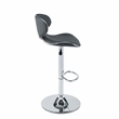 Pemberly Row Rounded Back Adjustable Metal Base BarStool in Gray - Set of 2