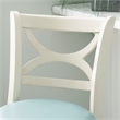 Pemberly Row Swivel Wood Bar Stool with PU Seat in Cream - Set of 2