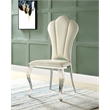 Pemberly Row Contemporary Armless Dining Side Chair (Set-2) in Beige
