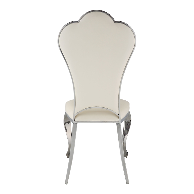 Pemberly Row Contemporary Armless Dining Side Chair (Set-2) in Beige