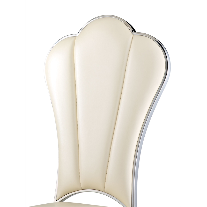 Pemberly Row Contemporary Armless Dining Side Chair (Set-2) in Beige