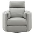 Pemberley Row Faux Leather Gray Recliner Chair Swivel Comfortable 40