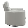 Pemberley Row Faux Leather Gray Recliner Chair Swivel Comfortable 40