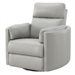 Pemberley Row Faux Leather Gray Recliner Chair Swivel Comfortable 40
