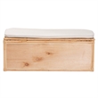 Pemberly Row Contemporary Bohemian Natural Rattan Storage Bench
