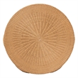 Pemberley Row Natural Rattan Honey Coffee Table Round Scalloped Fully Assembled