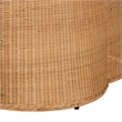 Pemberley Row Natural Rattan Honey Coffee Table Round Scalloped Fully Assembled