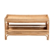 Pemberly Row Contemporary Bohemian Natural Rattan Coffee Table