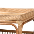 Pemberly Row Contemporary Bohemian Natural Rattan Coffee Table