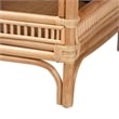 Pemberly Row Contemporary Bohemian Natural Rattan Coffee Table