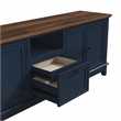 Pemberley Row Engineered Wood Navy Blue TV Stand Rectangular Adjustable Shelves 72