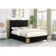 Pemberley Row Velvet Black Platform Bed 90