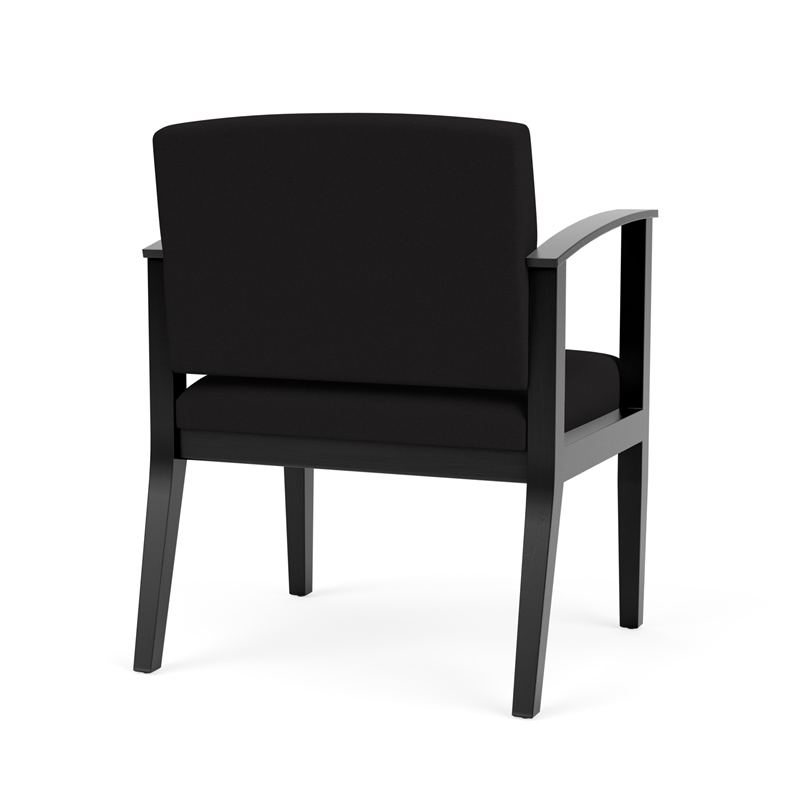 Pemberly Row Reception Wide Guest Chair in Black/Open House Black