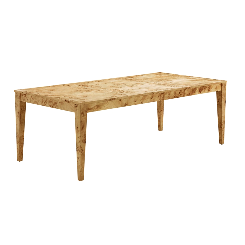Pemberley Row Wood Burl Natural Rectangular Dining Table 90